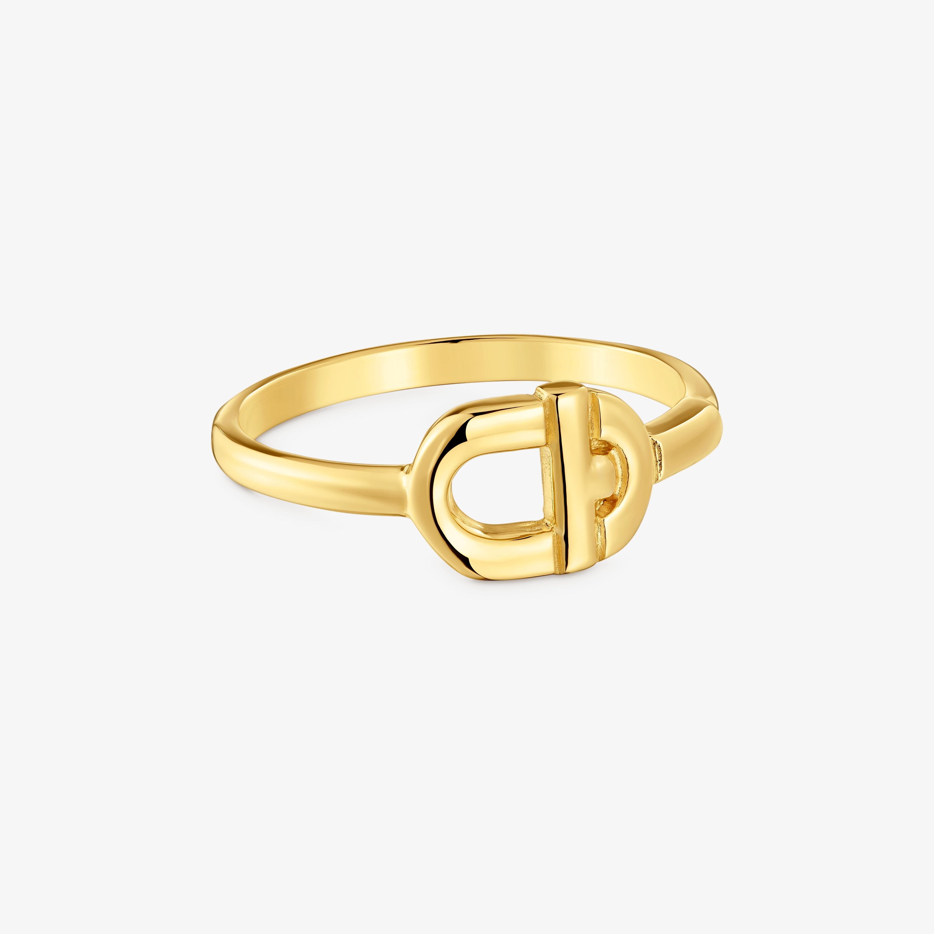 Anillo pequeño con baño de oro 18 kt sobre plata TOUS MANIFESTO