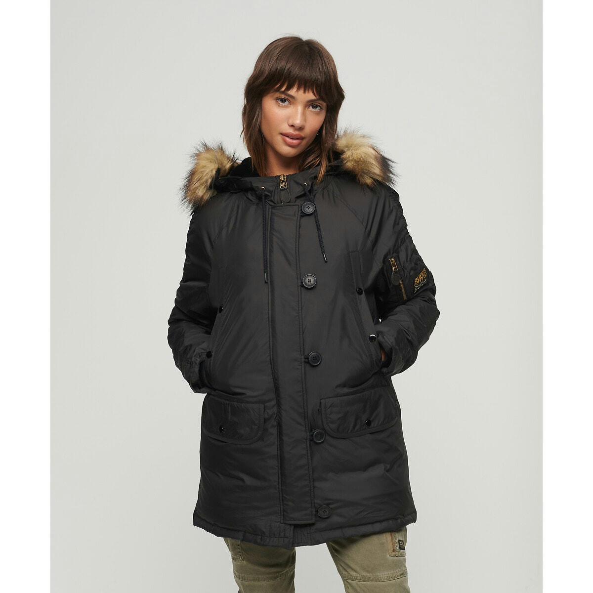 Parka mi-longue à capuche