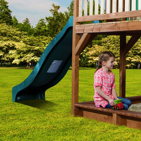 Kinderspielhaus »Liam«, BxHxT: 377 x 291 x 255 cm, Holz, braun/grün