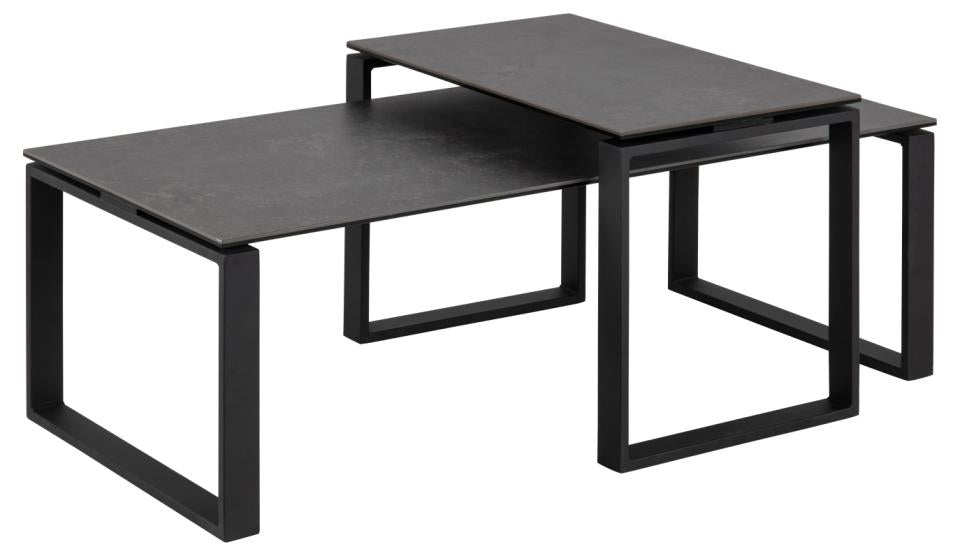 BRAM Salontafel Muker - 115 x 55 cm - Zwart