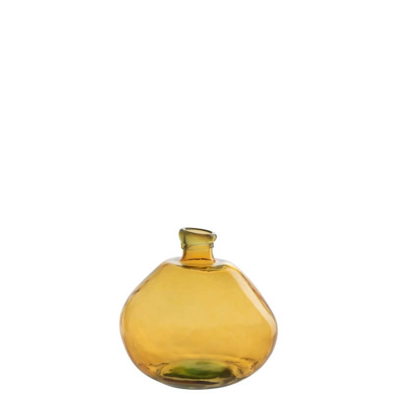 - Vase irrégulier en verre ocre 35x35x31 cm