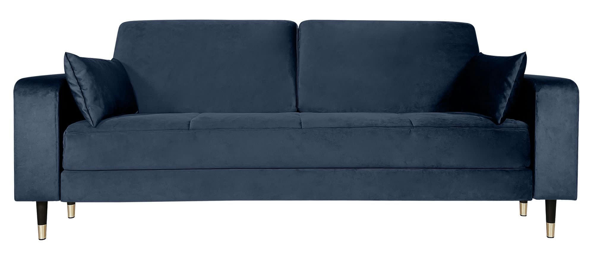 OCTAVE - Canapé fixe 3 places  en tissu bleu marine