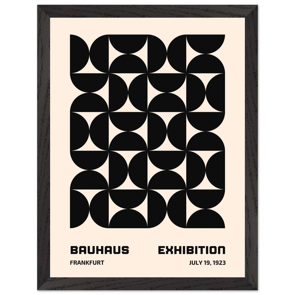 Artfulprints Poster met Lijst Bauhaus - 19 juli 1923 zwart  - 30x40 cm - Zwart / Wit