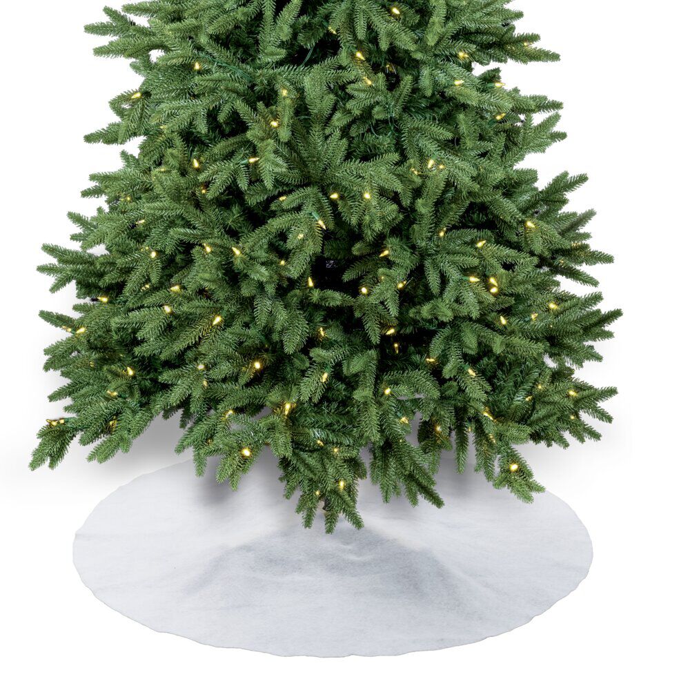 Tour de sapin feutrine blanc neige Ø90cm