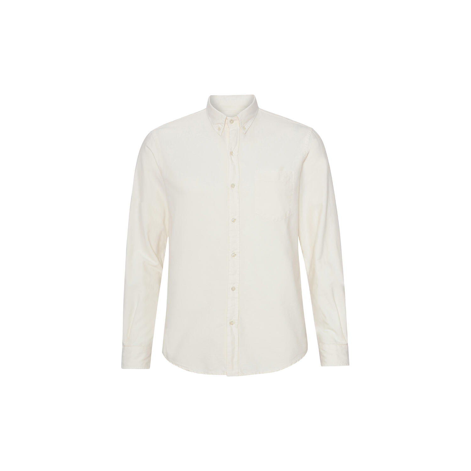 Organic Button Down Shirt, ivory white