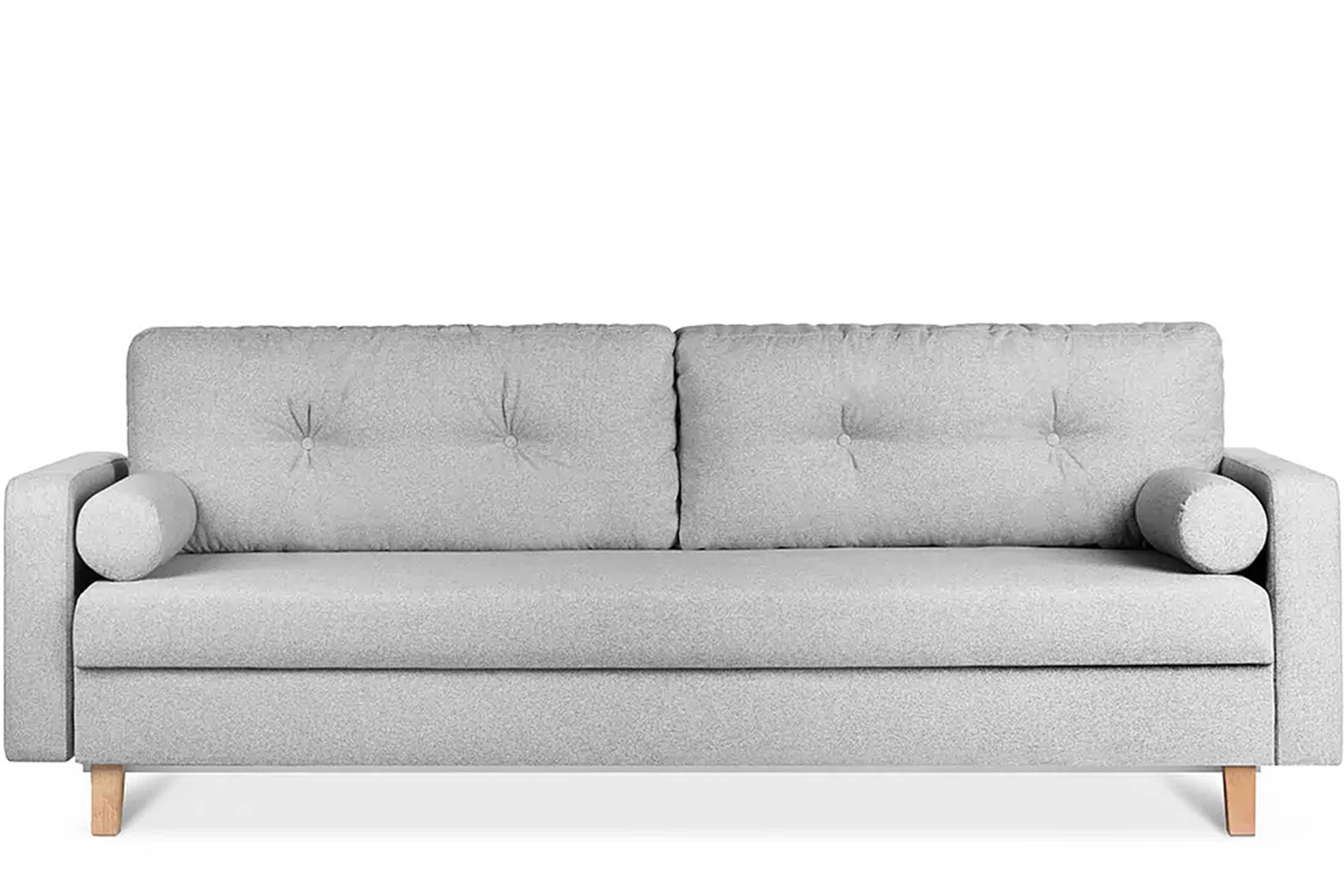 KONSIMO ERISO Sofa jasnoszara rozkładana 3 os. szer. 220 cm