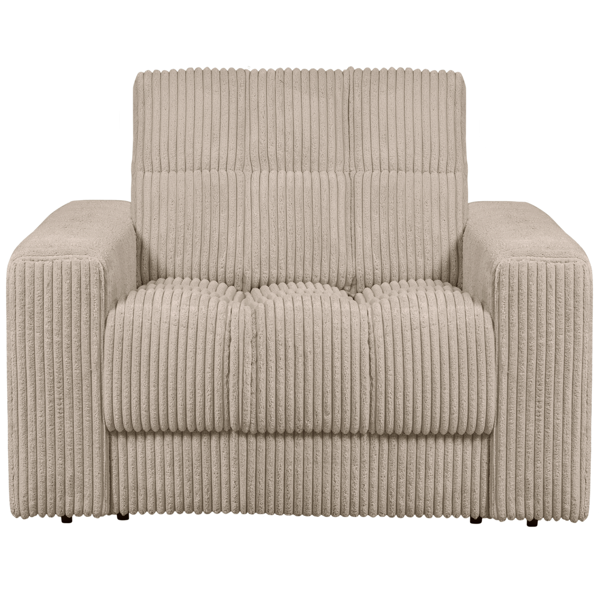 WOOOD fauteuil Second Date - Grove Ribstof - Travertin - 78x103x99