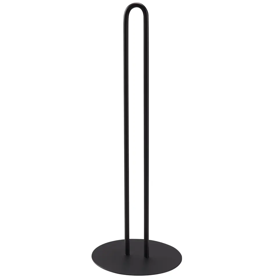 Staande Toilet Rol Holder in metaal - Toiletpapier Houder - Metaal, Zwart