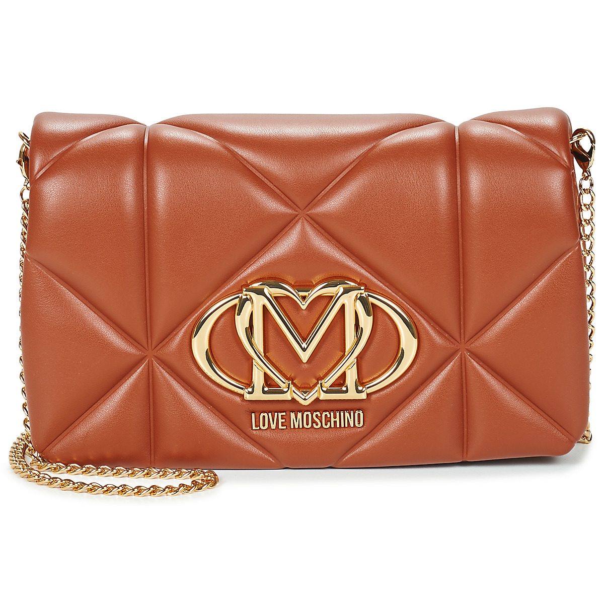 Love Moschino - EMBOSSED QUILTED JC4043 - Cognac