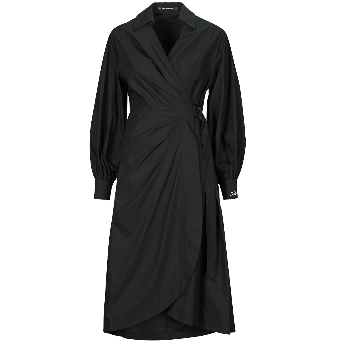 Karl Lagerfeld - WRAP SHIRT DRESS - Black