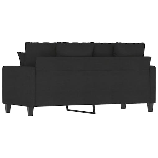 NNEVL 2-Seater Sofa Black 140 cm Fabric