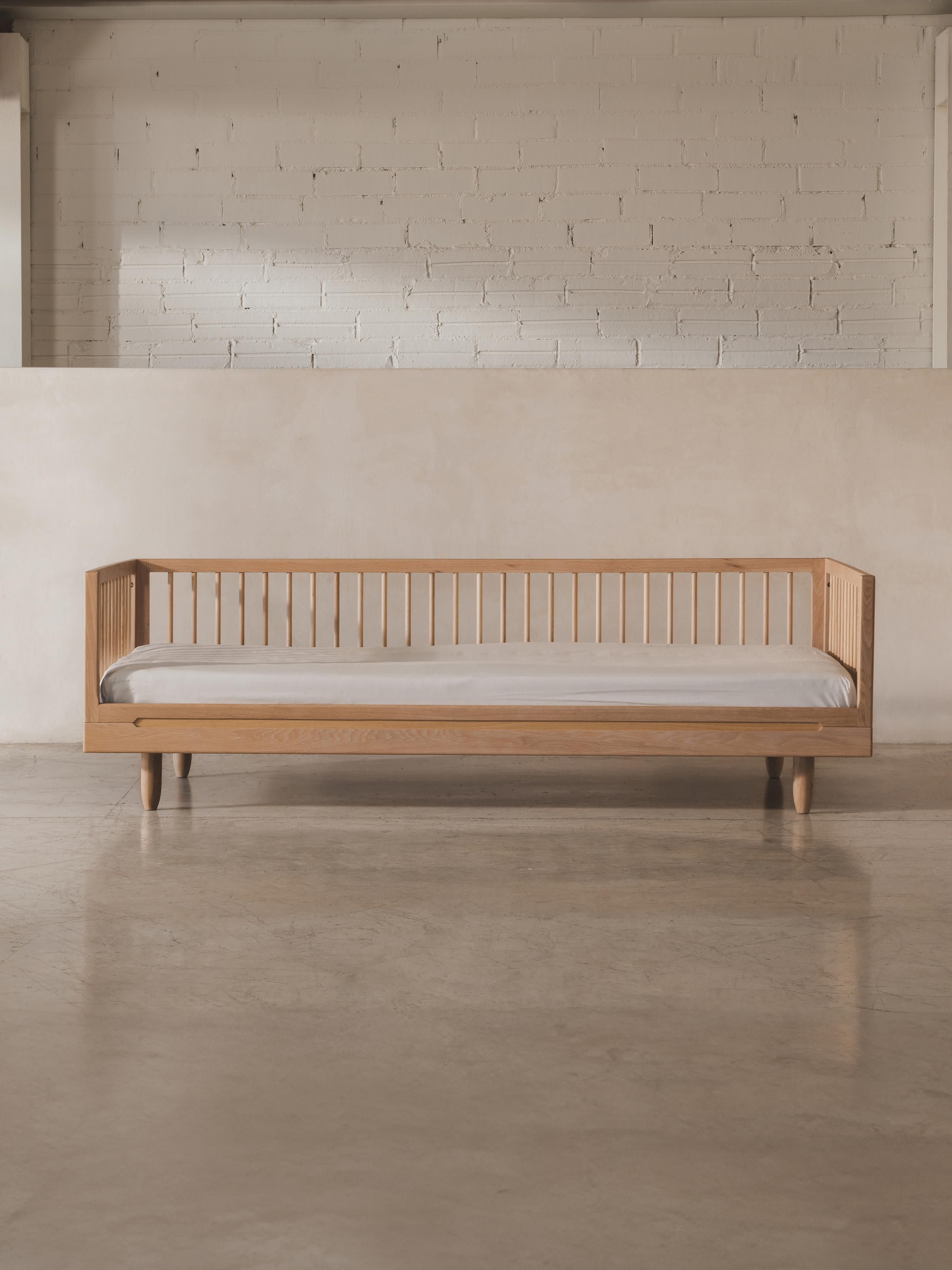 Kinderbett Pure aus Eichenholz, 90 x 200 cm