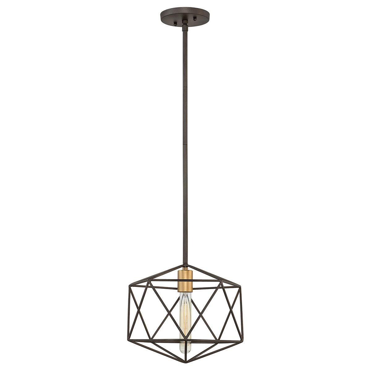 Lampa wisząca matowy brązowo-złota Astrid 1xE27x60W Hinkley