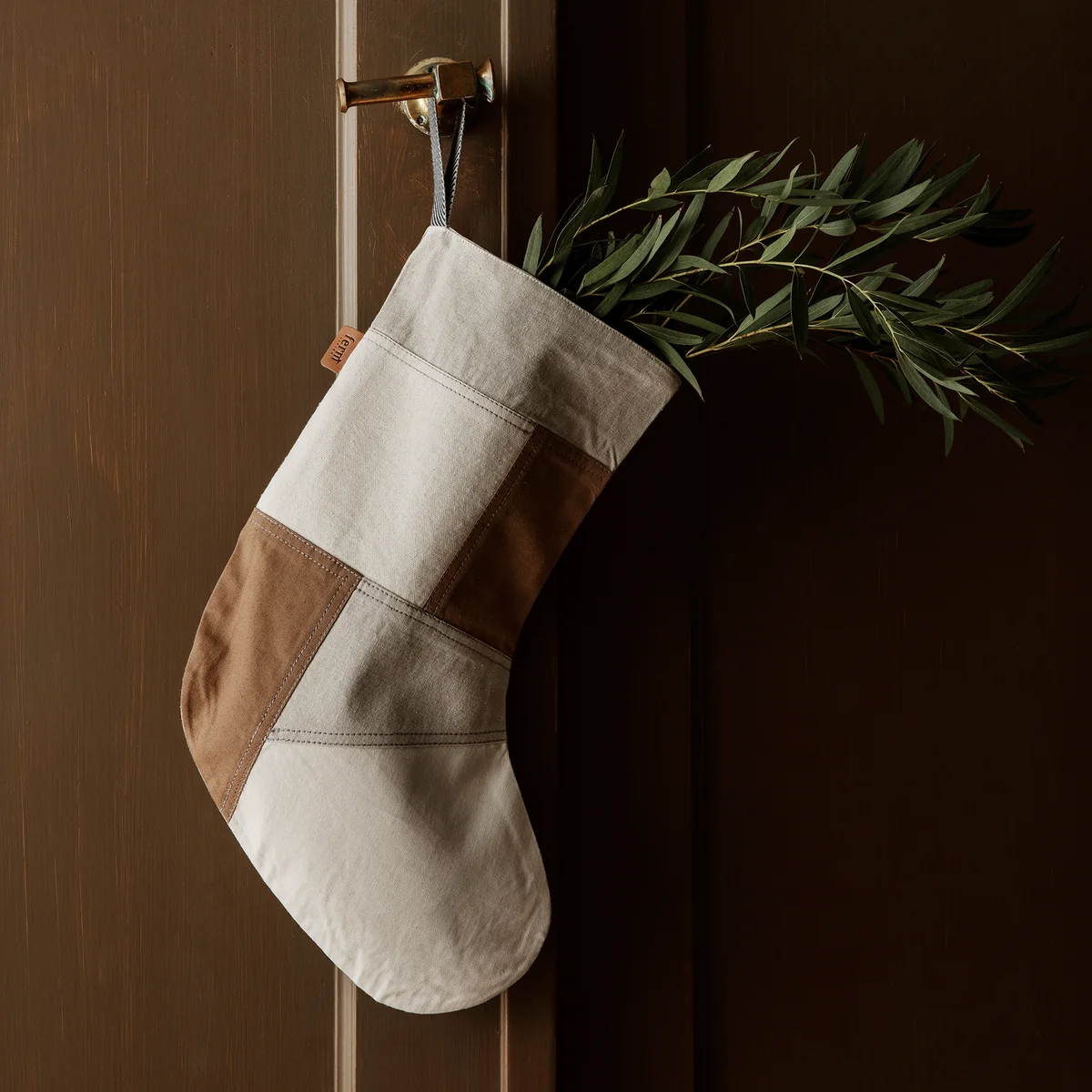 Ferm Living - Tonal Weihnachtsstrumpf, natur