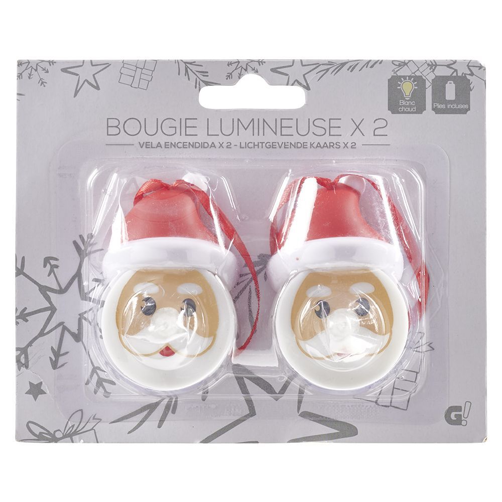 Bougie lumineuse led x2 à suspendre