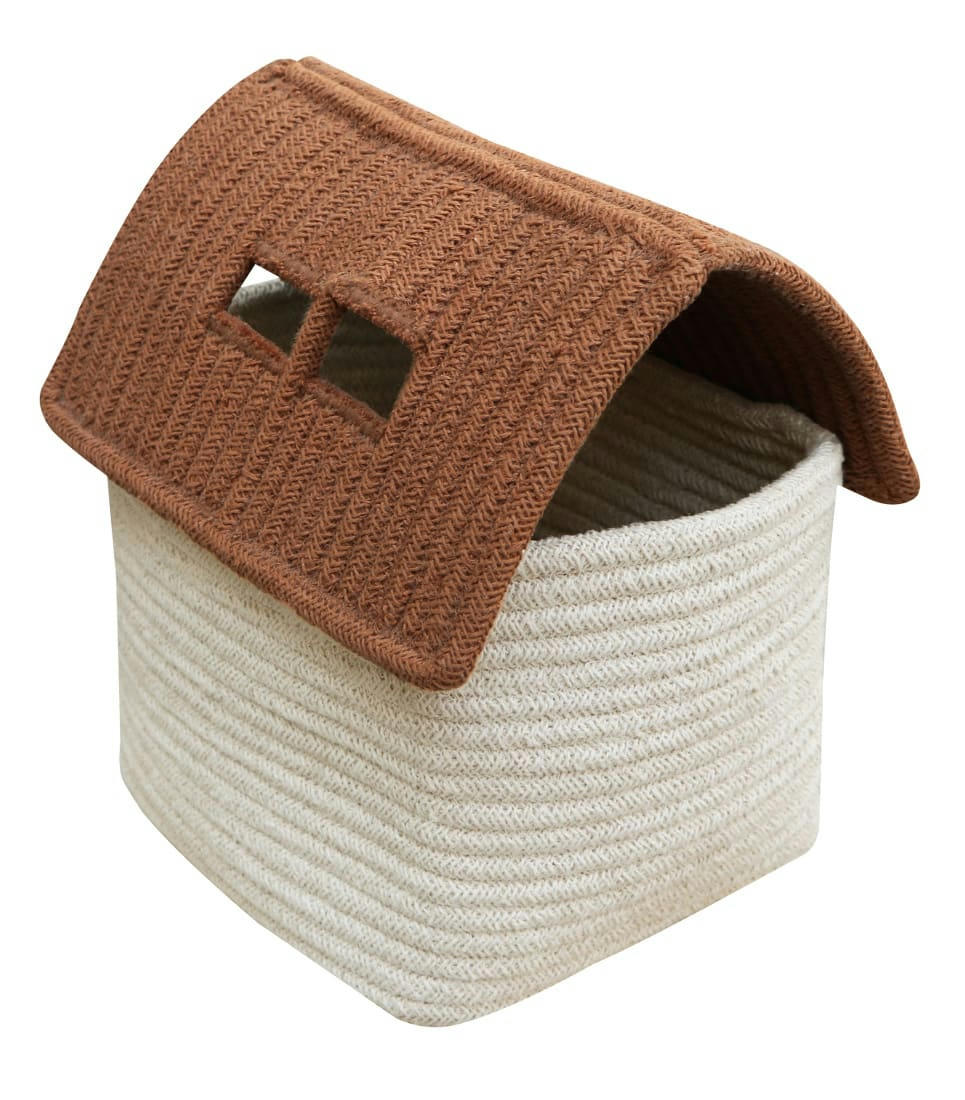 ECO-CITY - Panier de rangement maison toffee (22 x 22 x 34 cm)