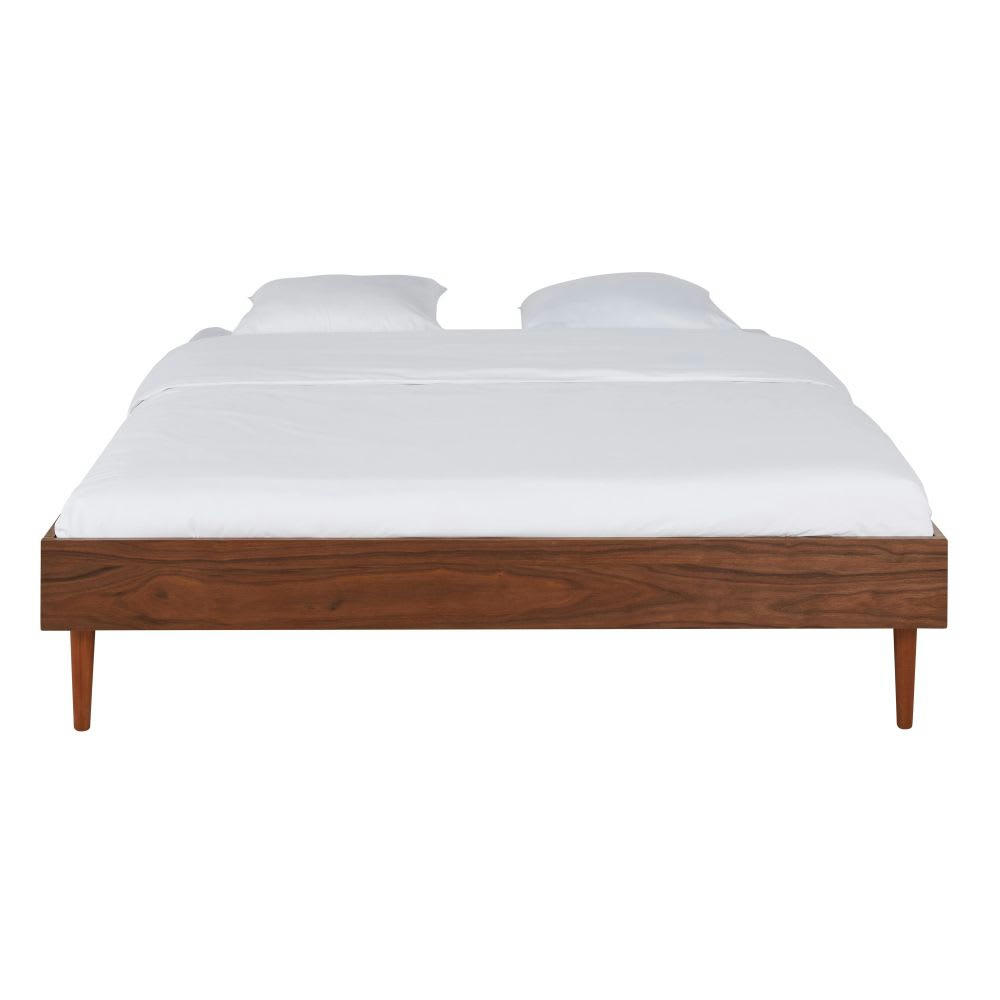 Griffith - Lit vintage avec sommier à lattes en bois de pin massif 160x200