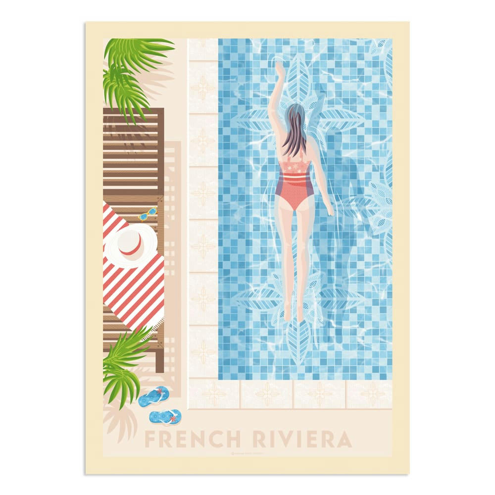 - Affiche French Riviera  50x70 cm