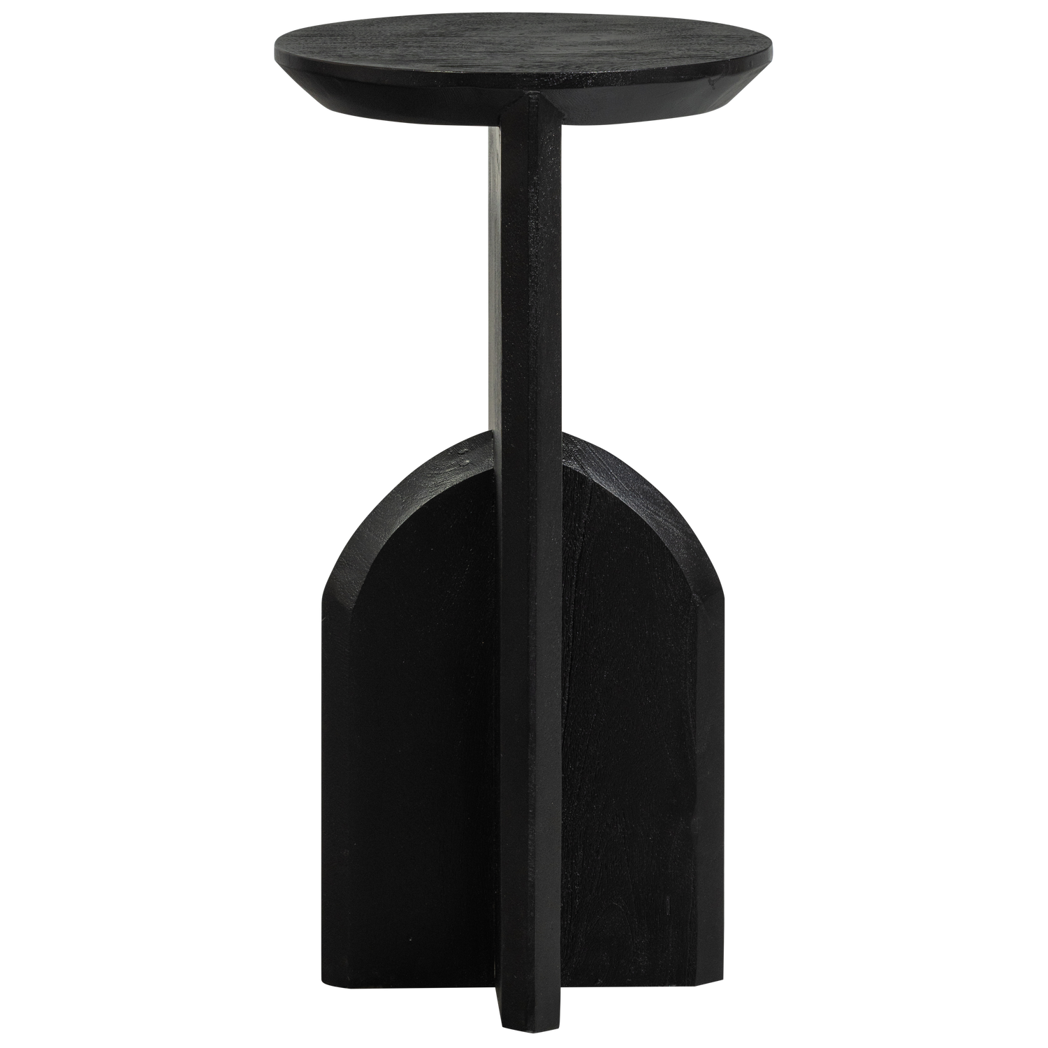 WOOOD smalle bijzettafel Kioni - Acacia Hout - Zwart - 58x30x30 cm