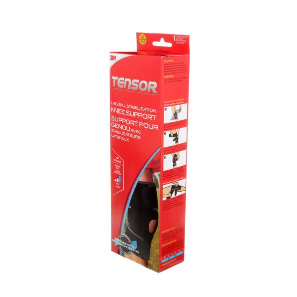 Tensor™ Adjustable Knee Support Brace with Dual Side Stabilizers, Black