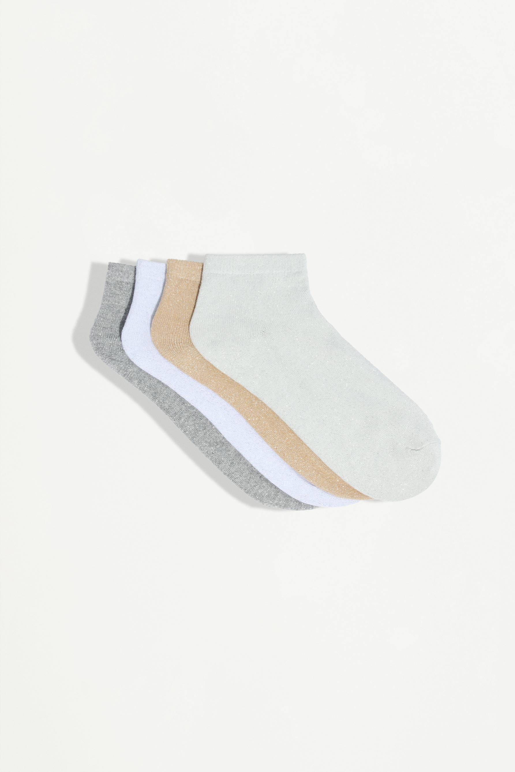 Calcetines tobilleros metalizados (Pack 4)