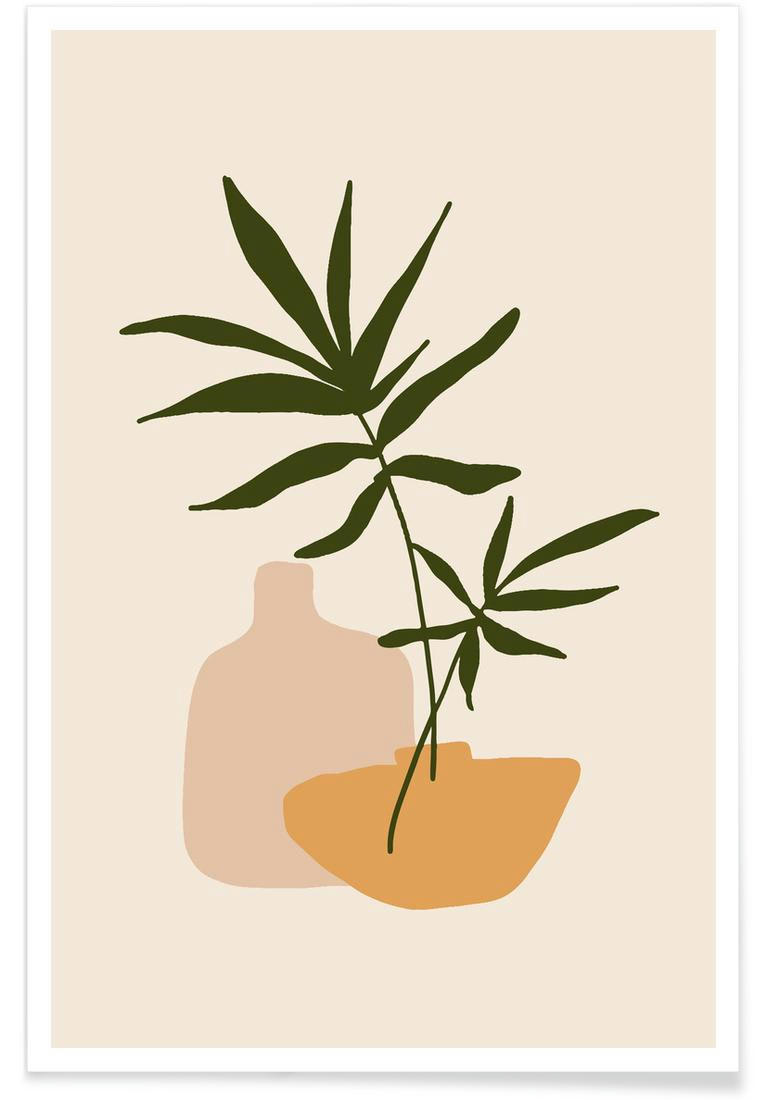 VASES - Affiche blanc ivoire & marron