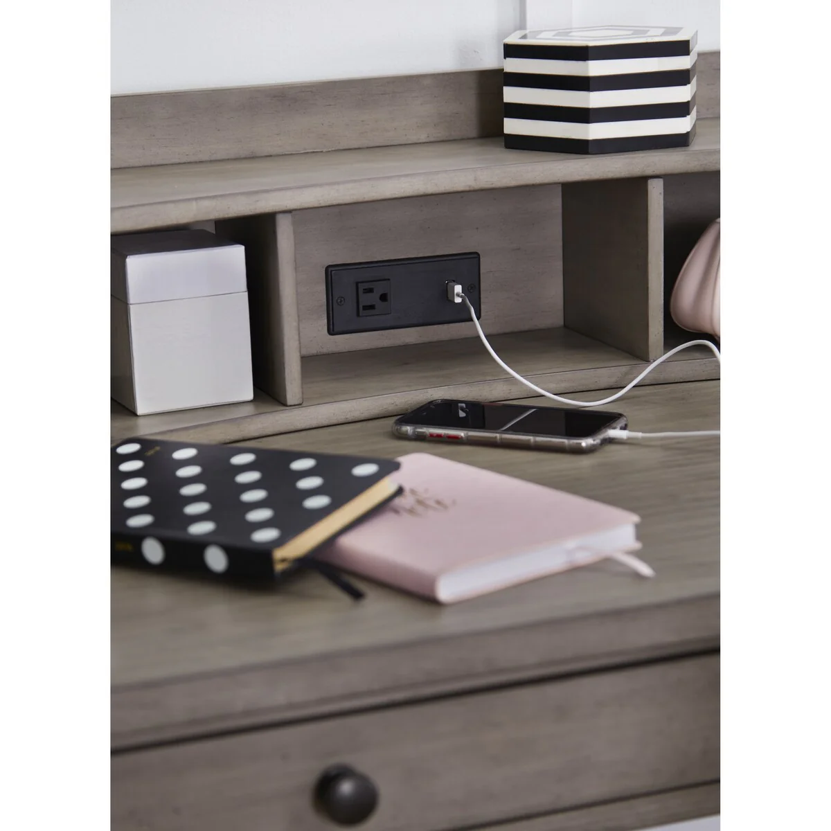 Farm House Desk Hutch/Bureau Gallery, Old Crate Brown - 9Hx48Wx12D