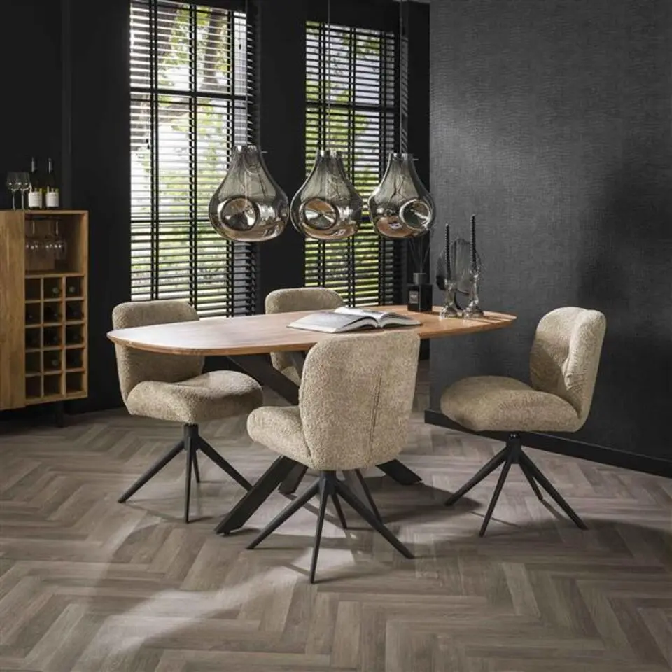 Eettafel Suhra 180x95 cm-massief acacia