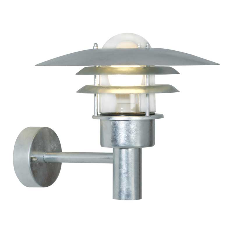 Nordlux Lønstrup Wandlamp Buiten | Ø32cm | E27 | IP44 | Verzinkt | Seaside