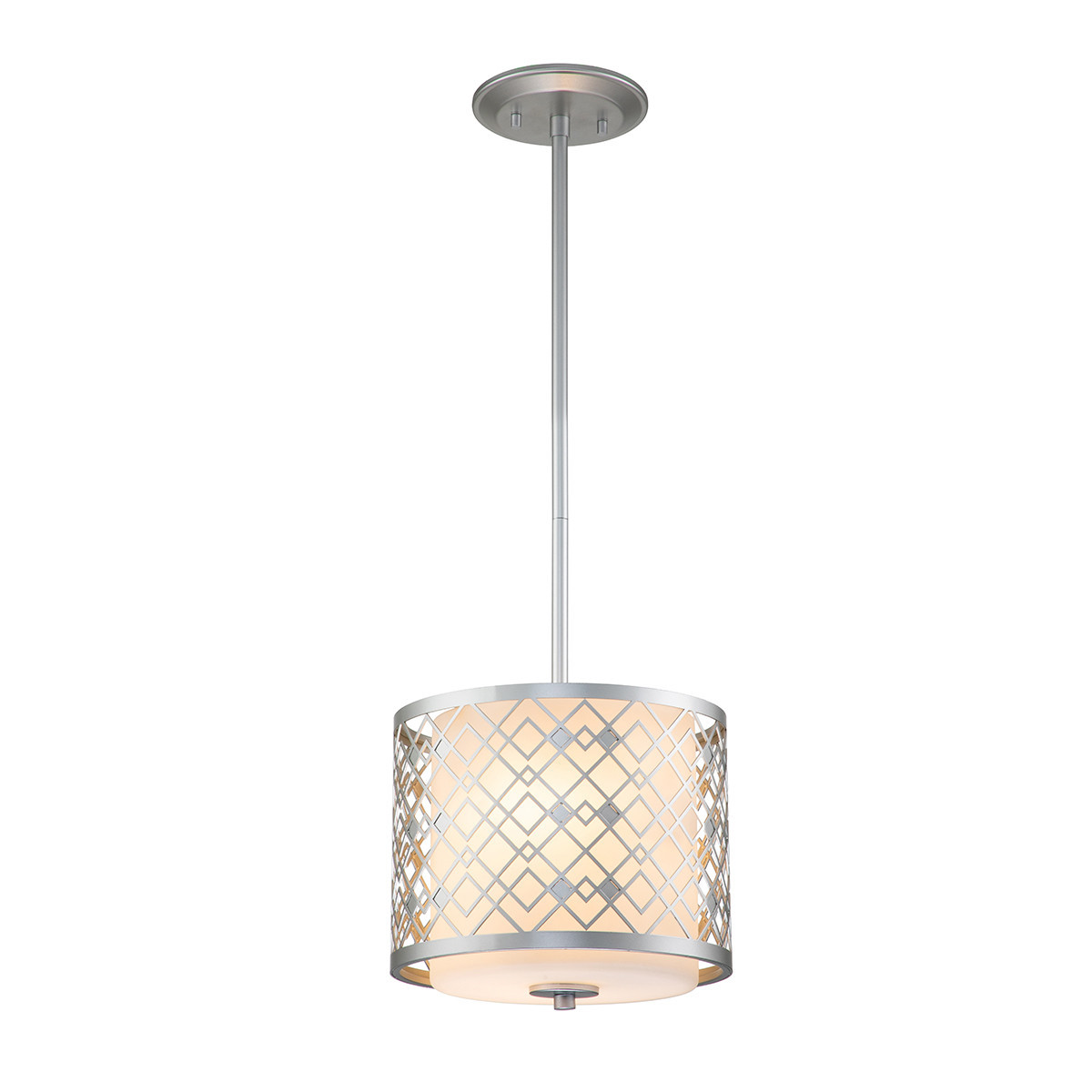 Lampa wisząca lakierowane srebro Ziggy 2xE14x40W Elstead