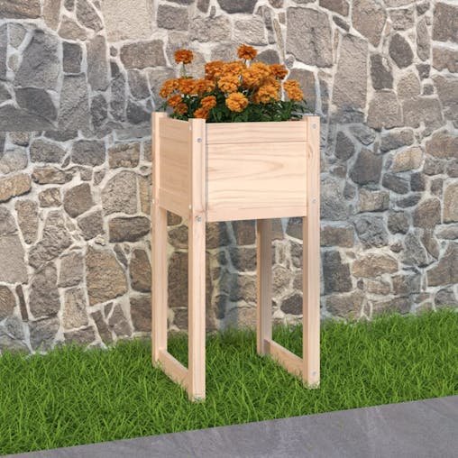 NNEVL Planter 40x40x81 cm Solid Wood Pine