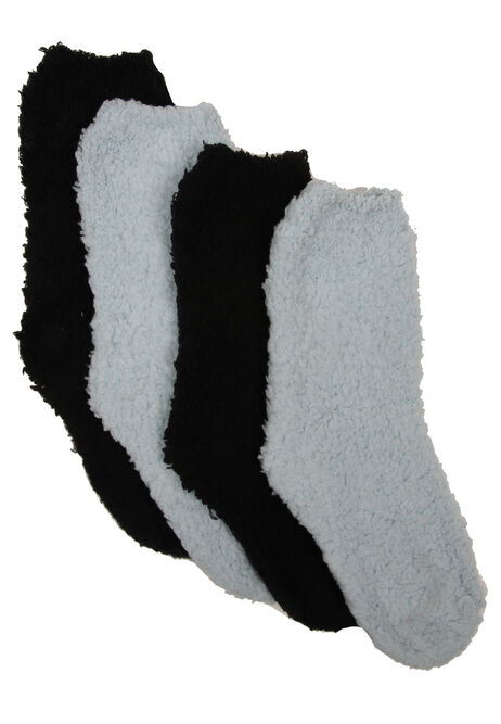 Womens 2pk Blue Cosy Fleece Socks
