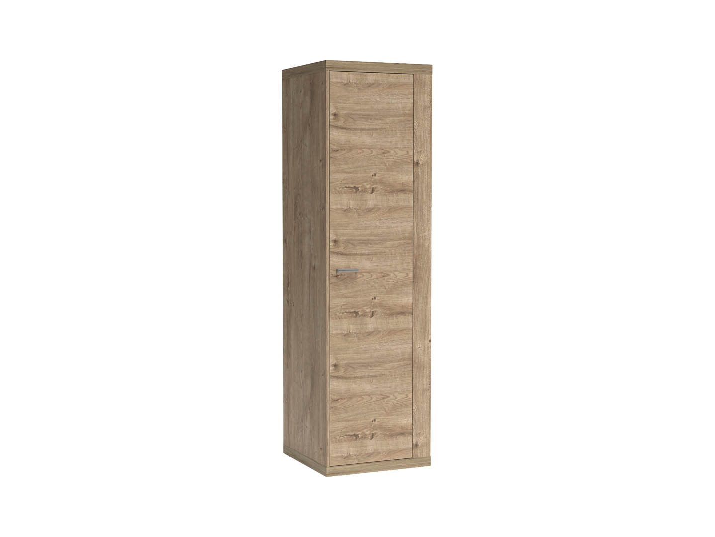 Szafa NATURAL DĄB RIBBECK Jednodrzwiowa Półka Wieszak Wąska 57 cm