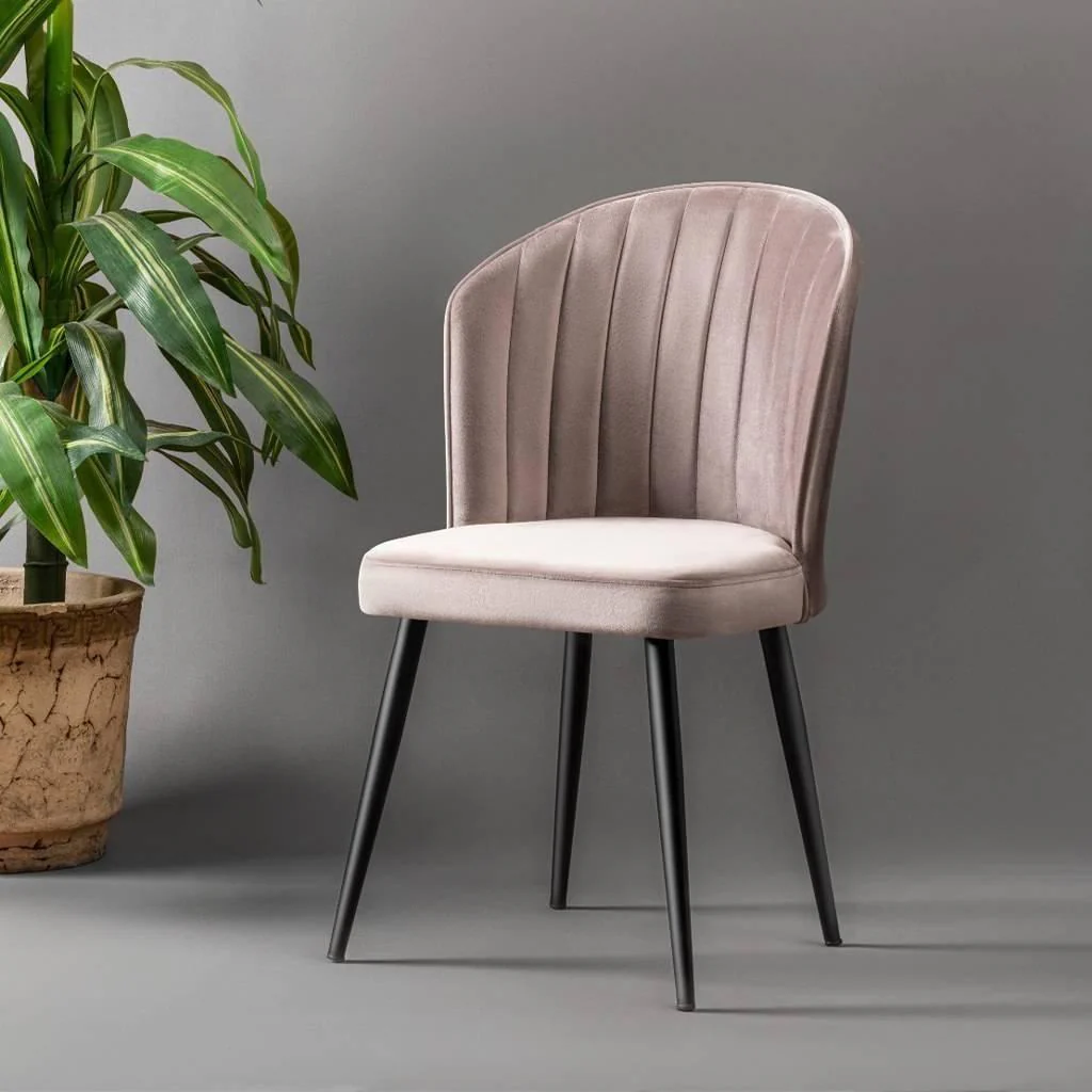 Set van 4 eetkamerstoelen Rubi velvet