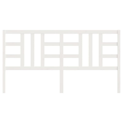 NNEVL Bed Headboard White 186x4x100 cm Solid Wood Pine