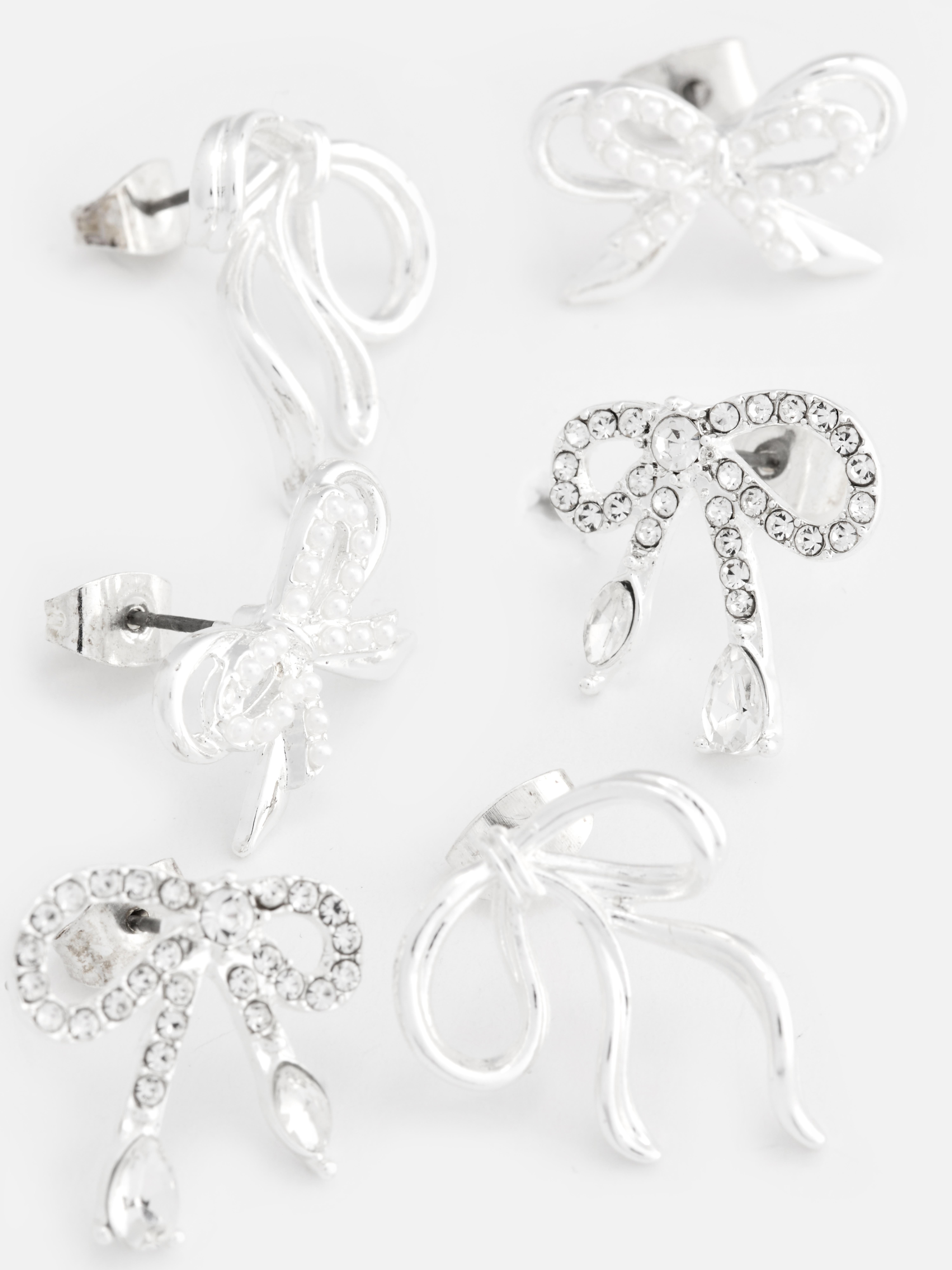 3-Pack Bow Stud Earrings