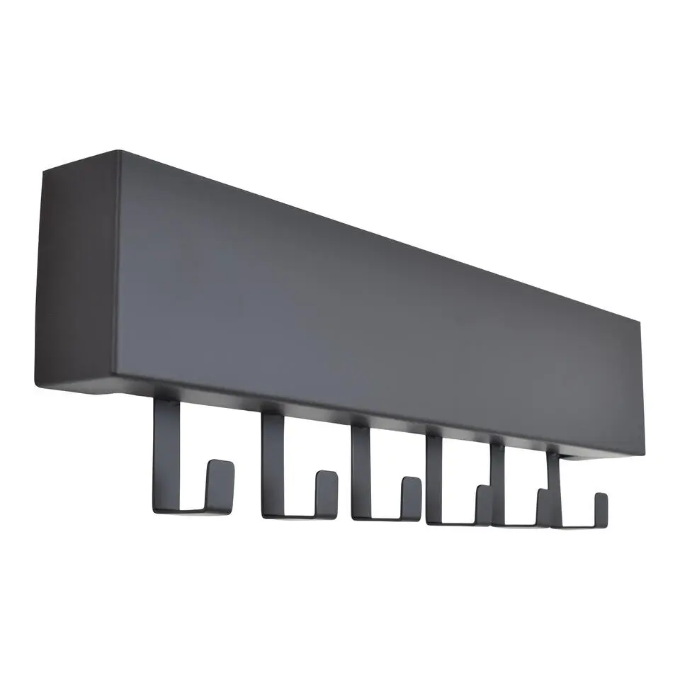 LOFT42 Mula Wandkapstok - 61x19x6 - Zwart metaal - 6 haken