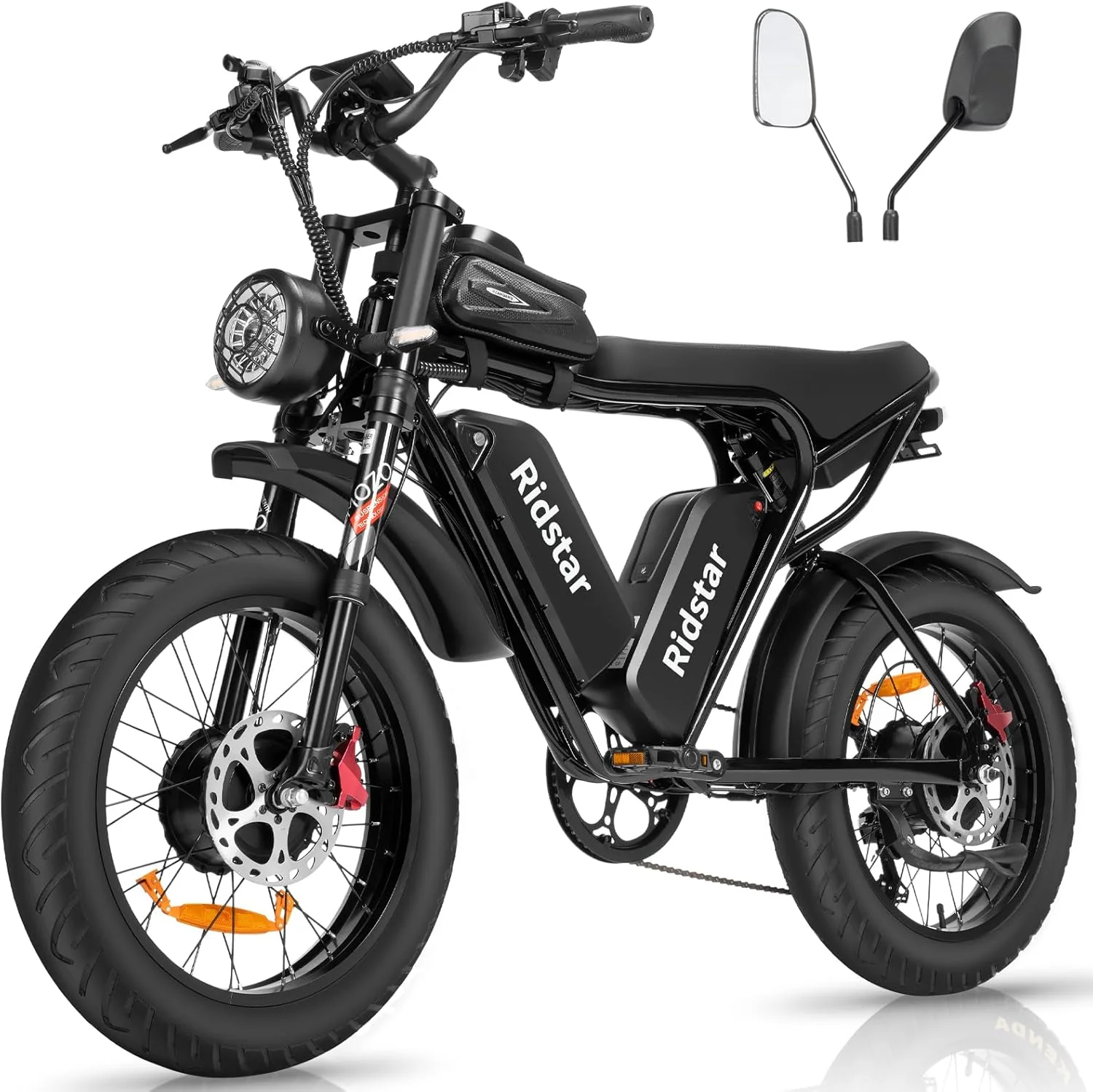 Electric Bike for Adults, 1000/2000W, 25/30/37MPH,48V-52V, 20AH,40AH Battery, Max 50-180 Miles Electric Motorcycle, 20 Fat Tire Dirt Bike, Shamano 7-Speed E-Bike(Q20PRO-2000W 52V 40AH)
