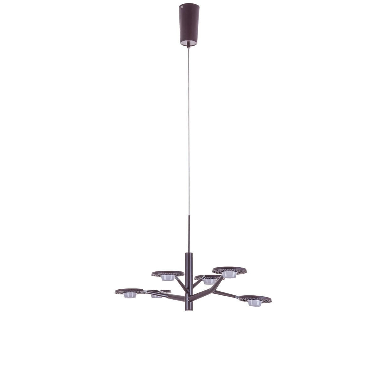 Lampa wisząca Kresyda brązowa LED 6x21.6W Ciepła biel 1700lm Italux