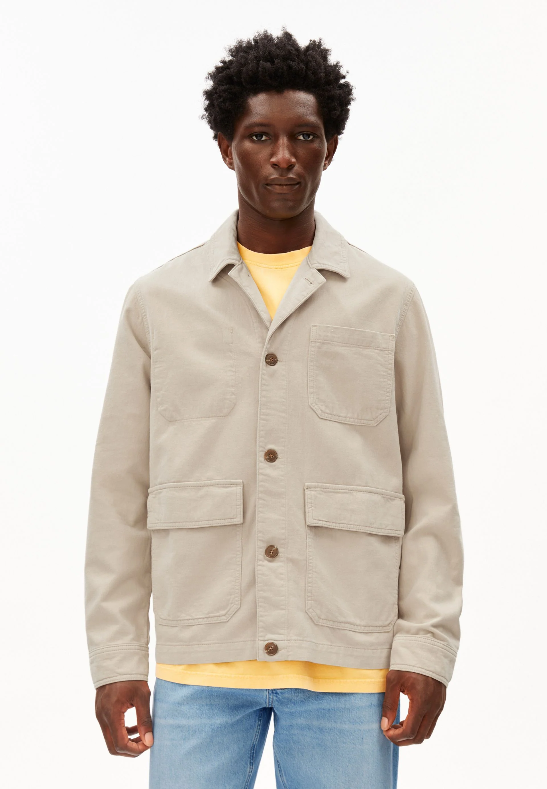 BAUMWOLL-LEINEN-JACKE