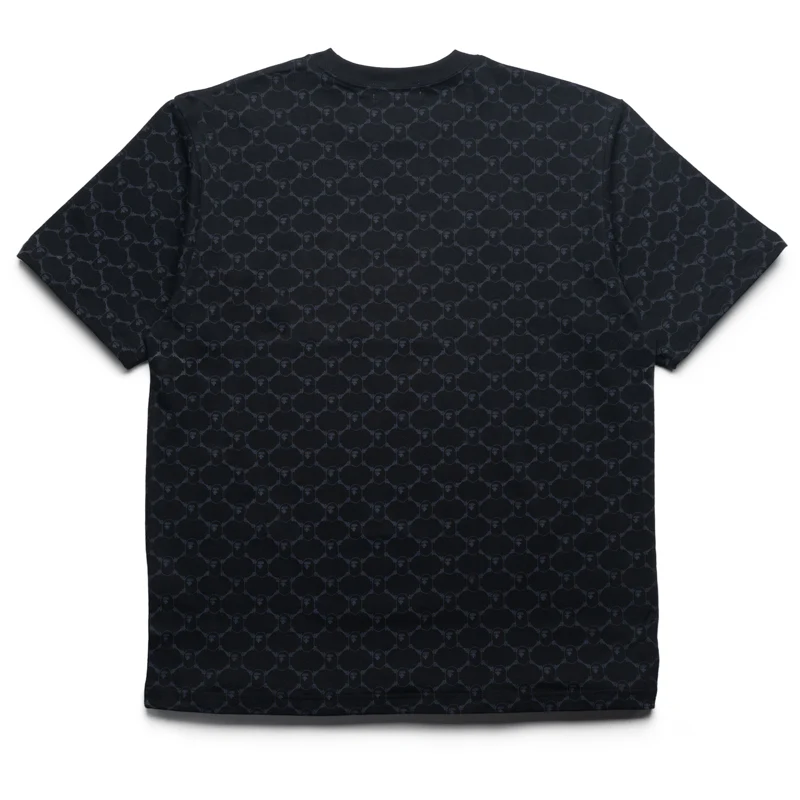 A Bathing Ape College Monogram Logo Tee - Black