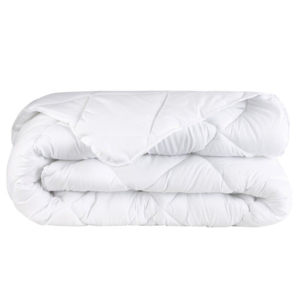 Couette tempérée 240x220cm 2 personnes uni blanc