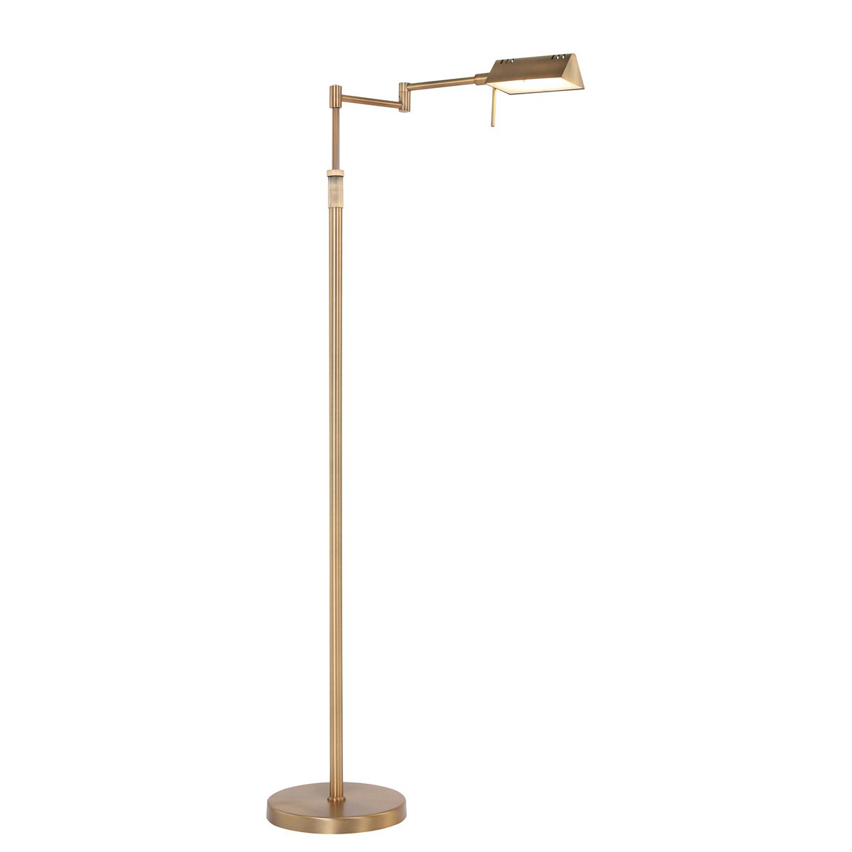 Mexlite vloerlamp karl - 1 lichts - 52x 146 cm - brons