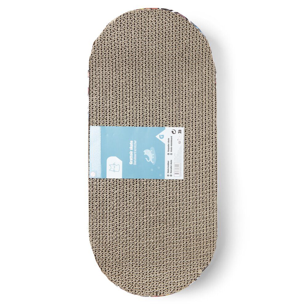 Grattoir forme skate pour chat 56x20 cm