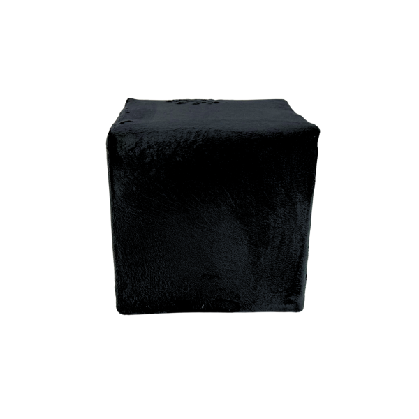 Pufa 40×40 cm VELVET MINKY kwadratowa siedzisko miękki welur czarna