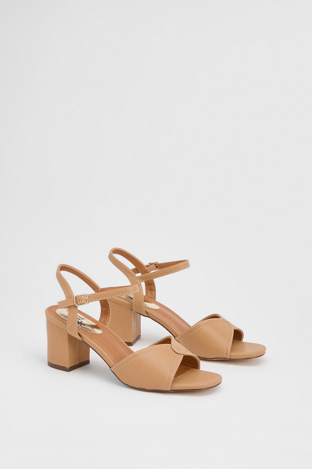 Dorothy Perkins Good For The Sole: Keely Block Heel Faux Leather Ankle Strap Sandals