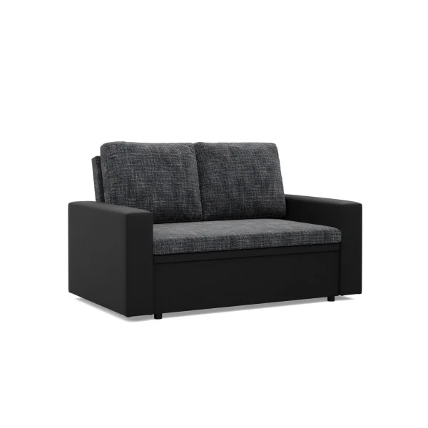 Sofa 2-osobowa, Rozkładana, Pojemnik, Kolor Szary