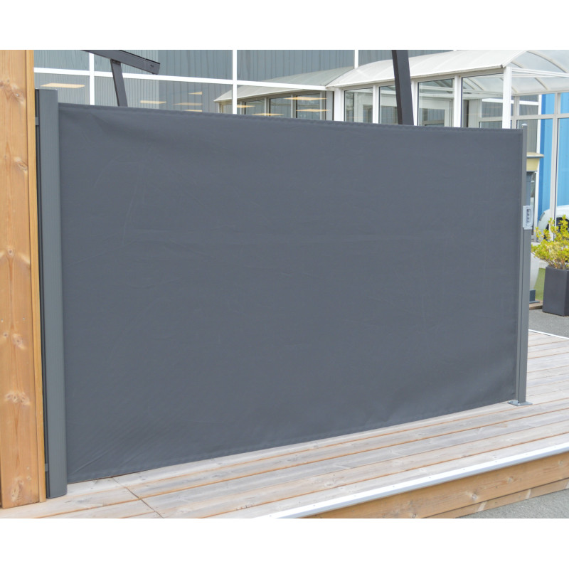 Brise-vue rétractable gris 3 x 1,6 m
