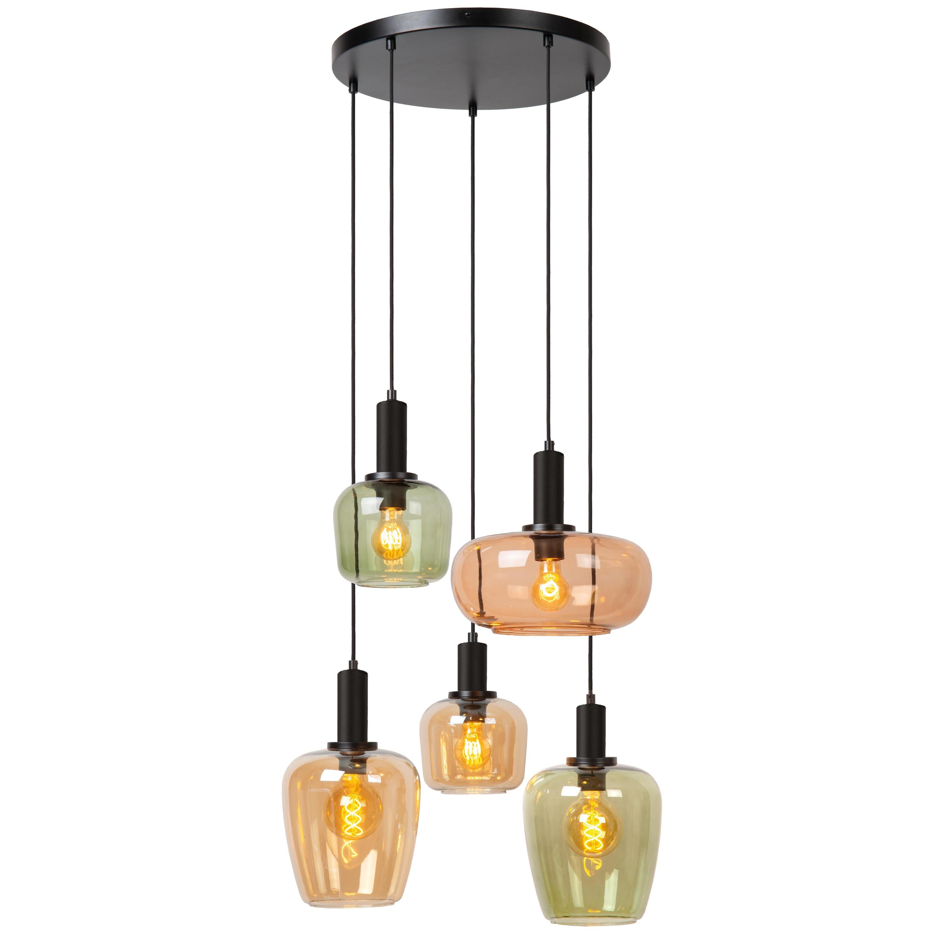 Ilona cluster 5 hanglamp rond multicolour