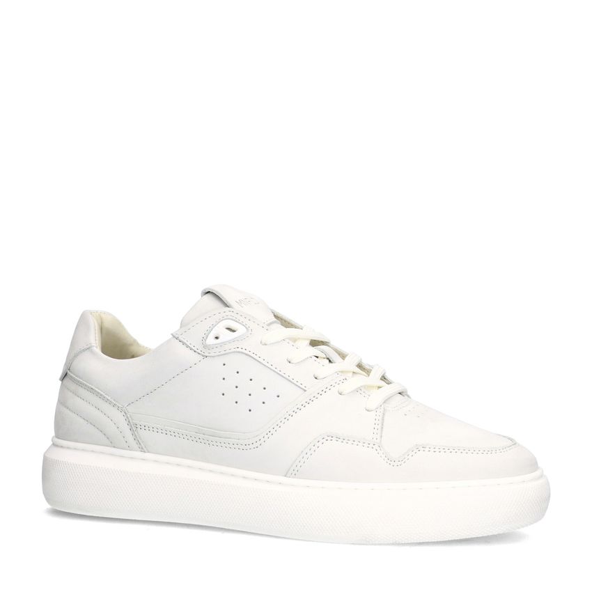Manfield Witte nubuck sneakers